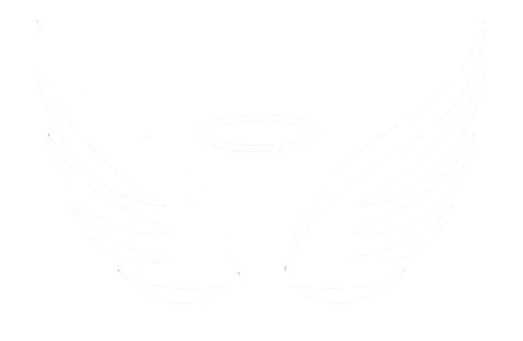 Breath Angels logo wit. Twee vleugels.